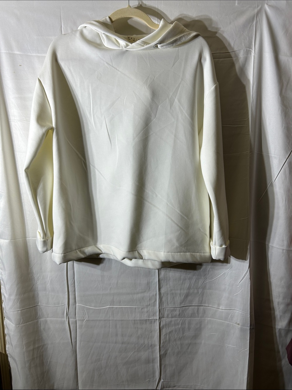 Basic Editions Cream Pullover Hoodie